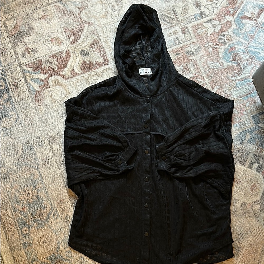EUC Kate Hewko Black Hooded Top